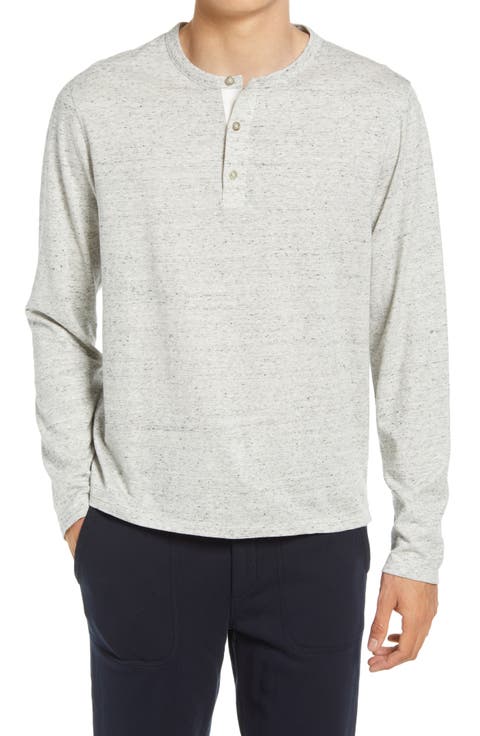 Linen Blend Long Sleeve Henley