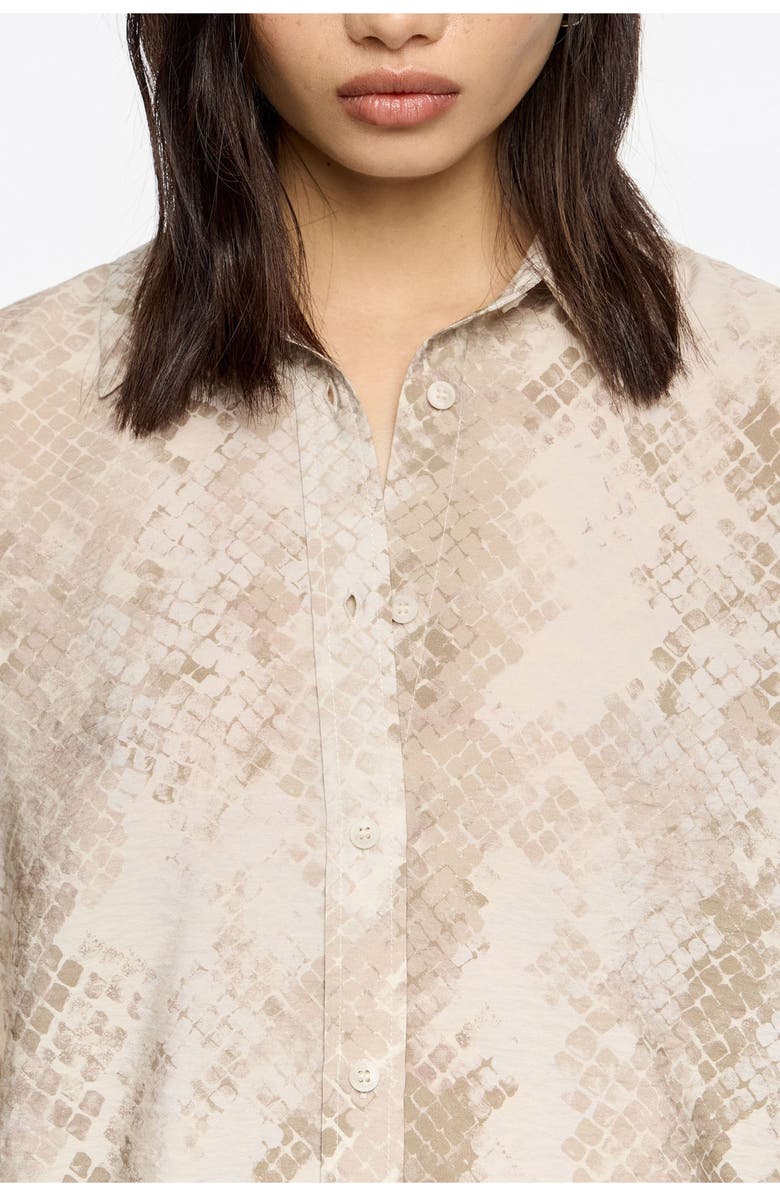 Bimba y Lola Snake Boxy Shirt, Alternate, color, Snake Taupe