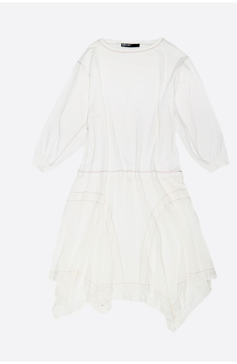 Bimba y Lola Asymmetric 2 1 Dress, Alternate, color, Ivory