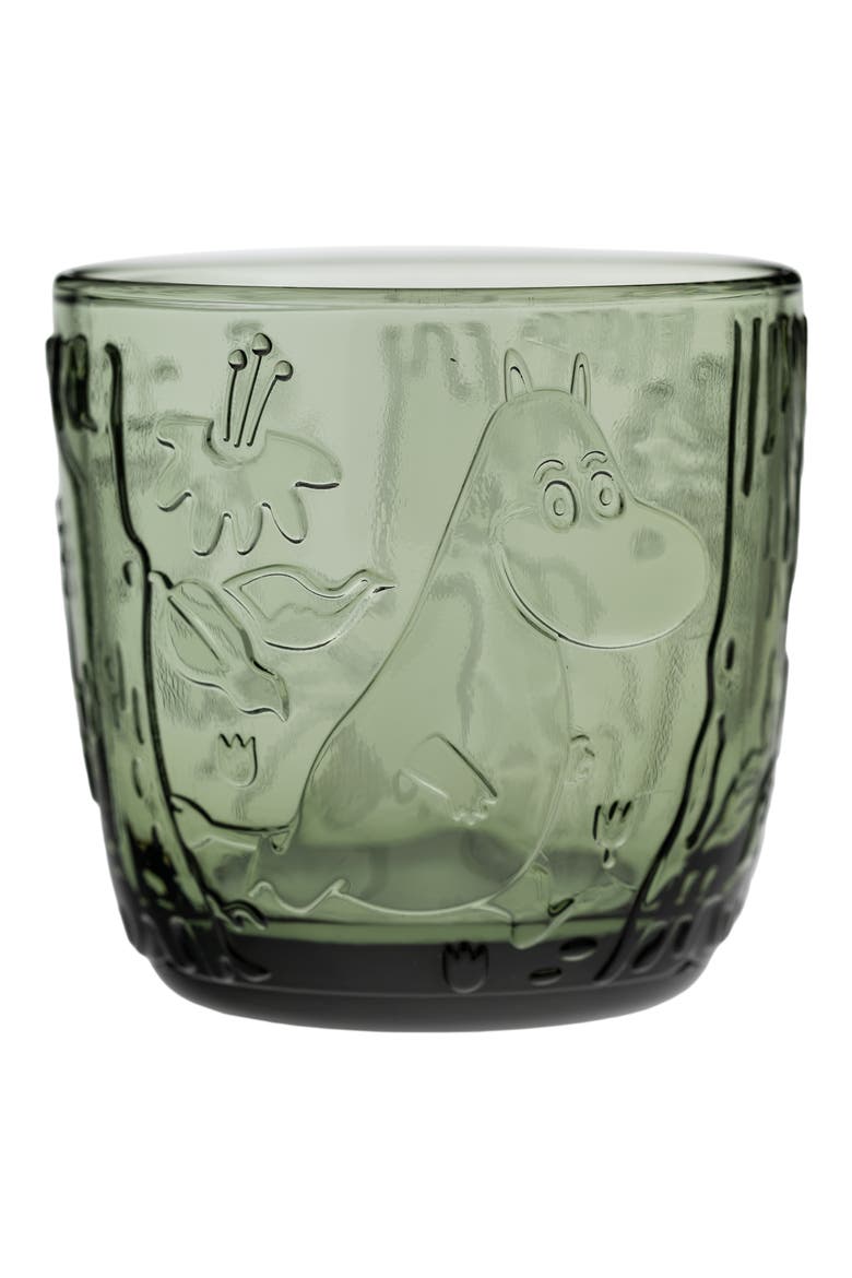Moomintroll Set of Two Glass Tumblers, Main, color, GREEN
