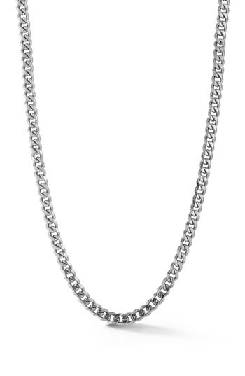 Yield Of Men 7mm Curb Chain Necklace In Silver