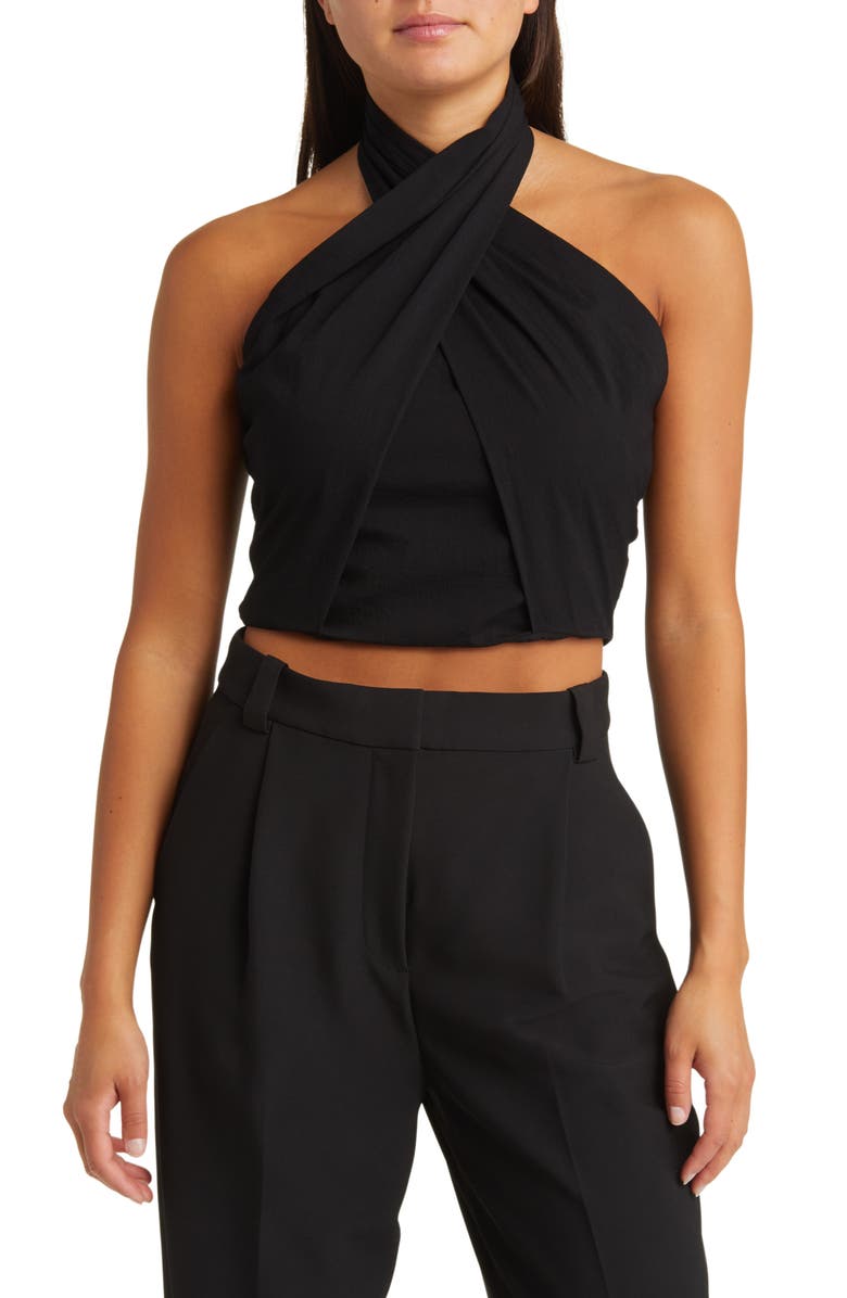 Sophie Rue Florence Cross Front Halter Top, Main, color, 