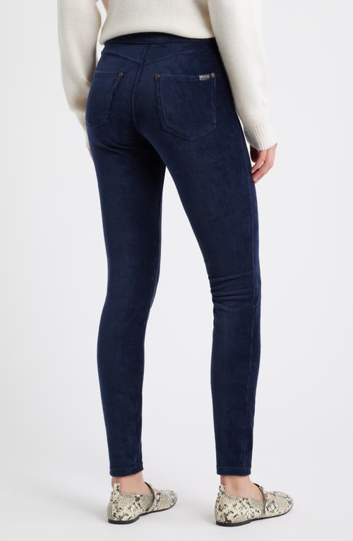 Hue Classic Stretch Corduroy Leggings In Blue