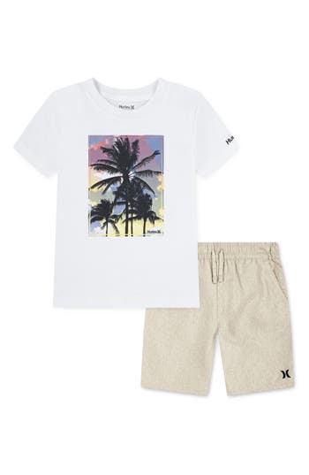 Hurley Kids' Utopia Graphic T-shirt & Shorts Set