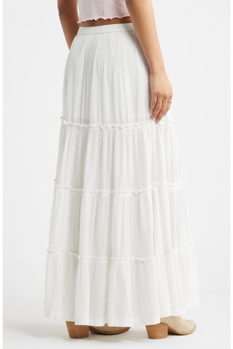 Tiered Maxi Skirt, Alternate, color, IVORY