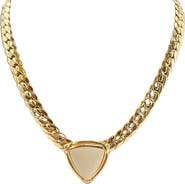 MADISON BEVERLY HILLS Vintage 1970s-80s Collar Necklace. Ivory Triangle shape pendant