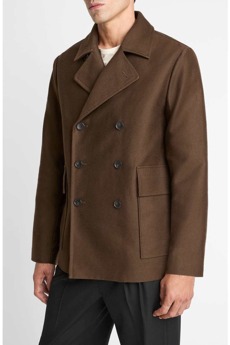Peached Cotton Peacoat, Alternate, color, DARK HIGHLAND