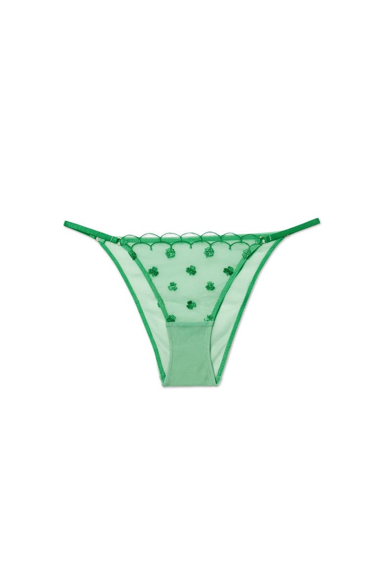 Bettie Brazilian Panties, Main, color, Medium green