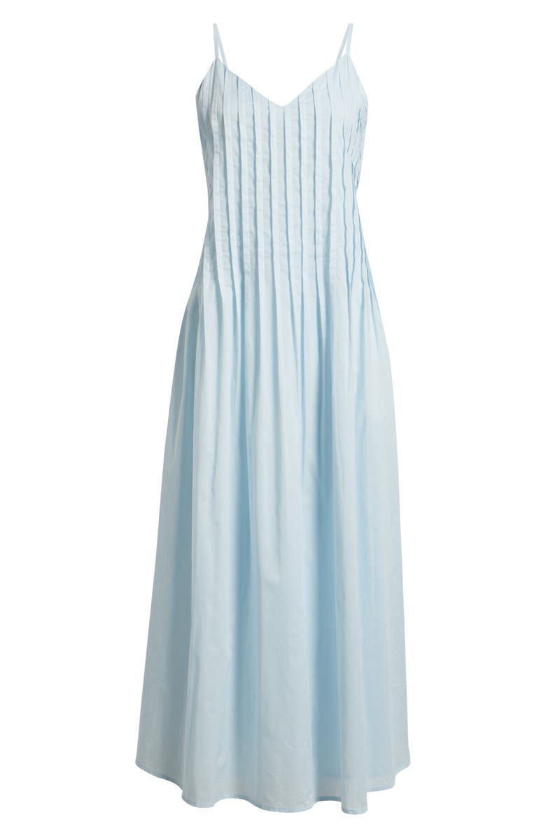 Parker Cami Pintuck Cotton Midi Dress, Alternate, color, Ice Water