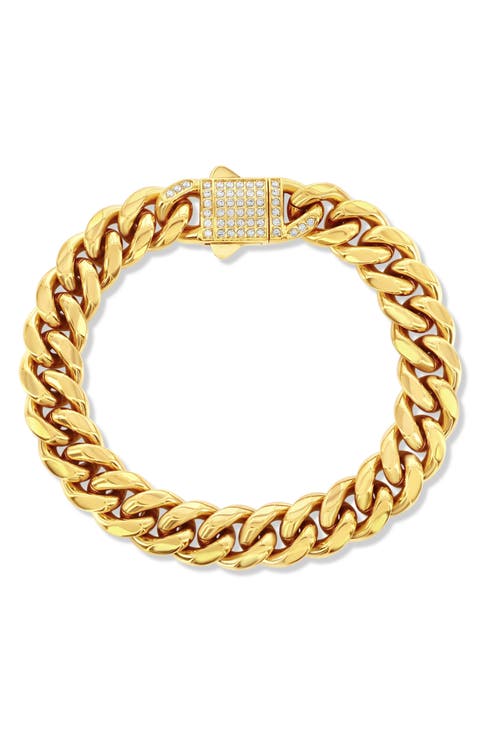 Mens Pavé Miami Cuban Chain Bracelet