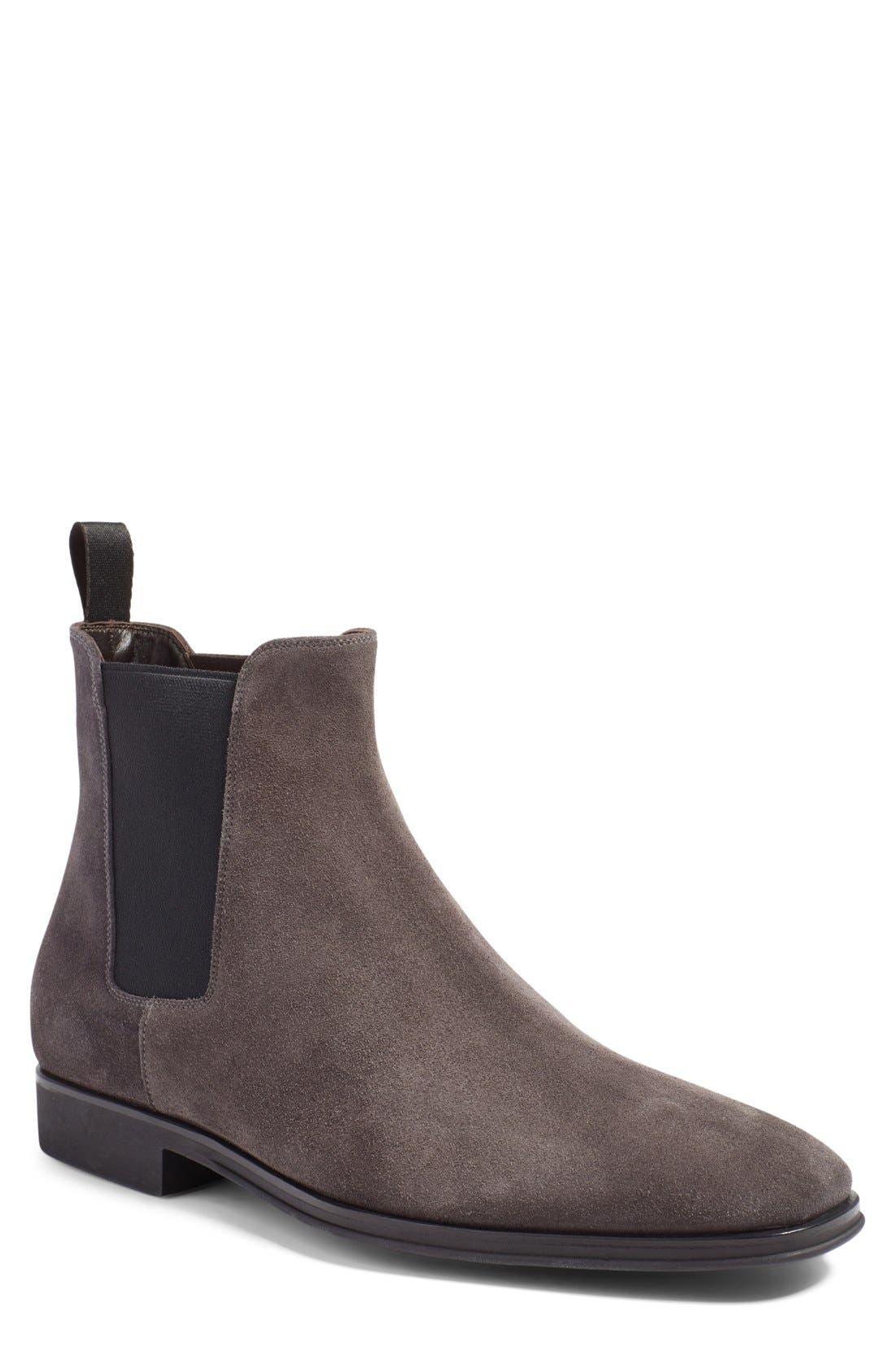 Enrico Chelsea Boot, Main, color, GREY SUEDE