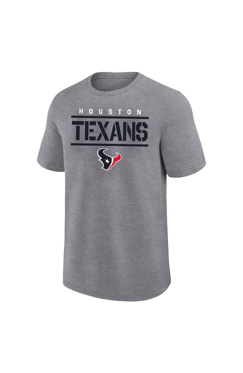 FANATICS Men's Fanatics Heather Gray Houston Texans Big & Tall Top Notch T-Shirt, Alternate, color, Heather Gray