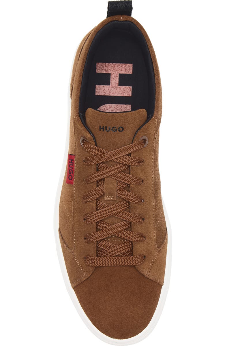 BOSS Morrie Tennis Sneaker, Alternate, color, Medium Brown