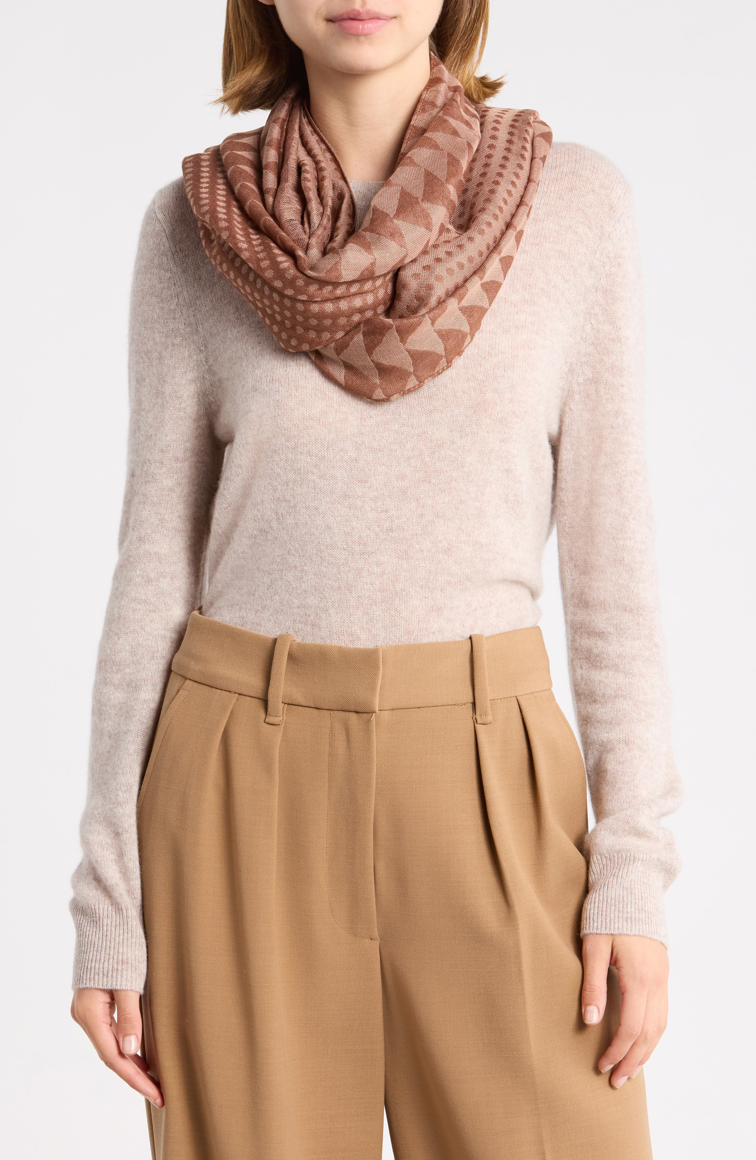 Lightweight Textured Fringe Scarf