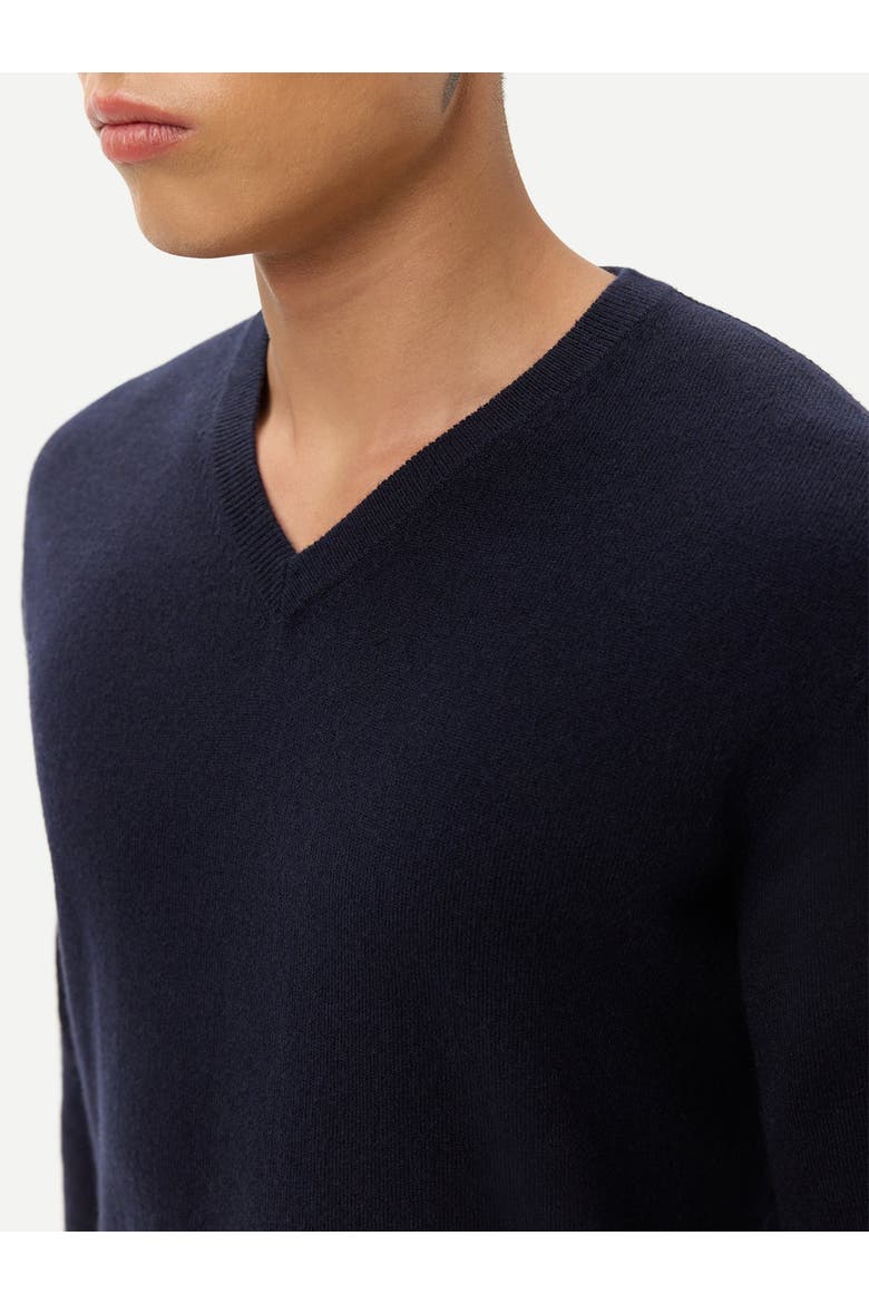 Timeless V-Neck Cashmere Sweater, Alternate, color, navy blazer