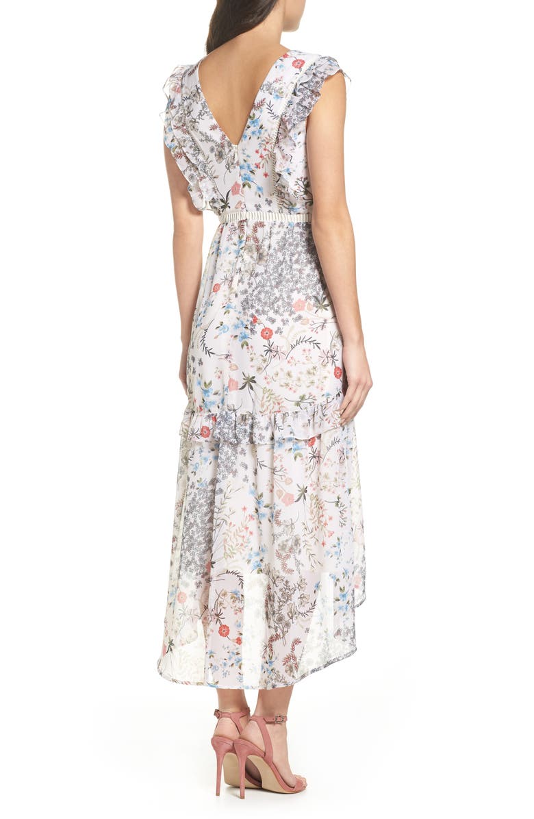 Chelsea28 Print High/Low Midi Dress, Alternate, color,