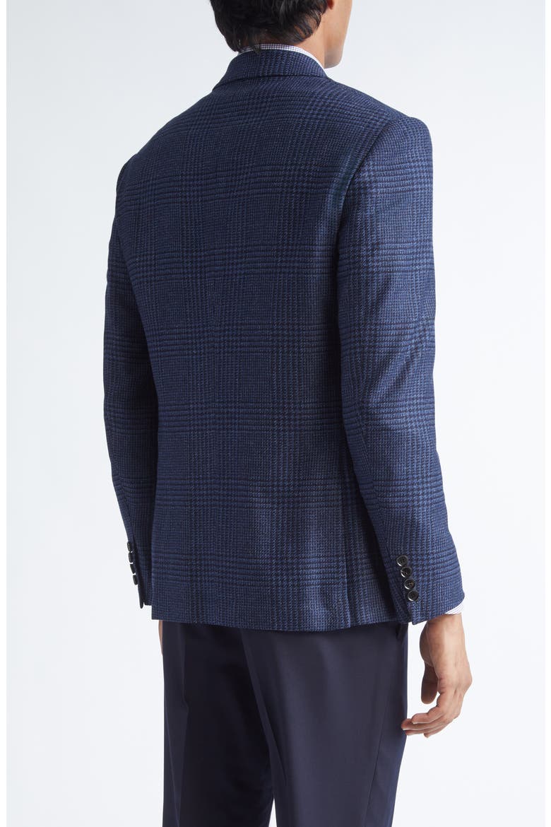 Trofeo Plaid Stretch Wool & Cashmere Sport Coat, Alternate, color, BLUE/DARK BLUE