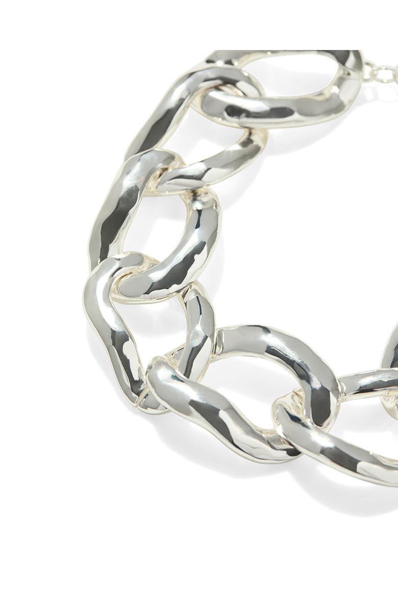 Chunky Chain Choker, Alternate, color, SILVER