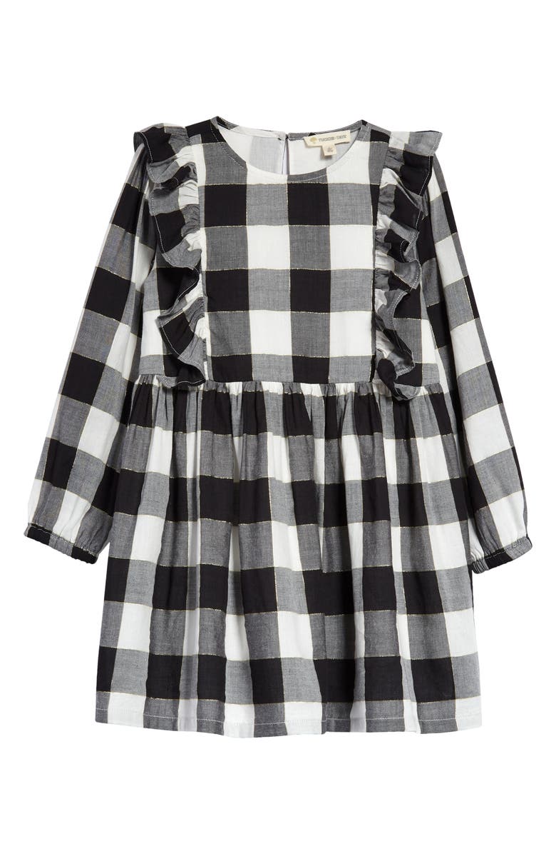 Tucker + Tate Kids' Sweet Shine Long Sleeve Cotton Blend Dress, Main, color, 