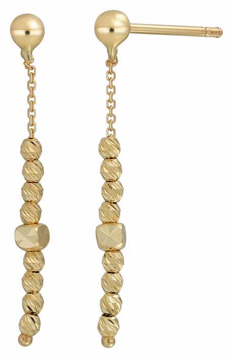 Bony Levy 14K Gold Linear Drop Earrings