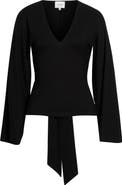 Reformation Hadley Tie Waist Knit Top