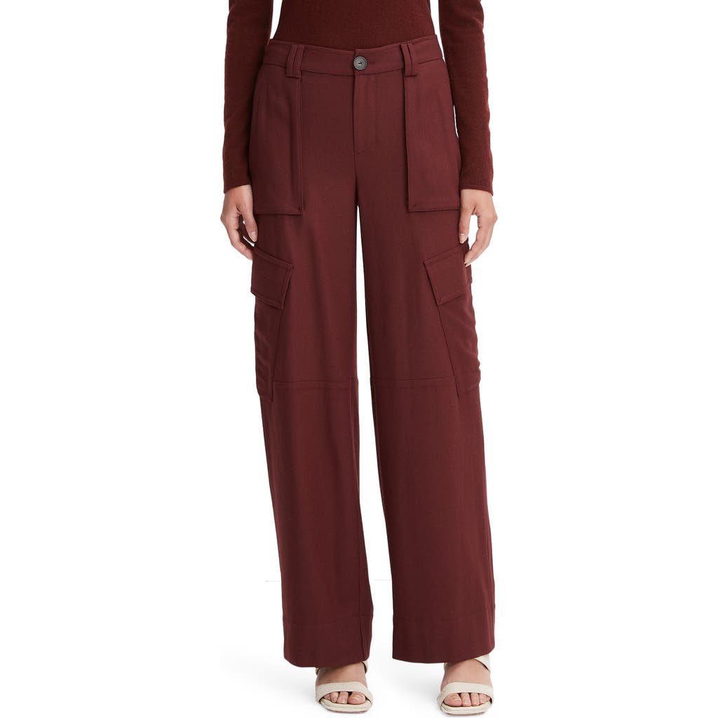 Vince Raver Flannel Cargo Pants In Dark Cinnamon Stick