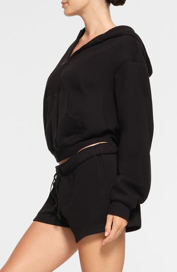 Cotton Blend Fleece Zip-Up Hoodie