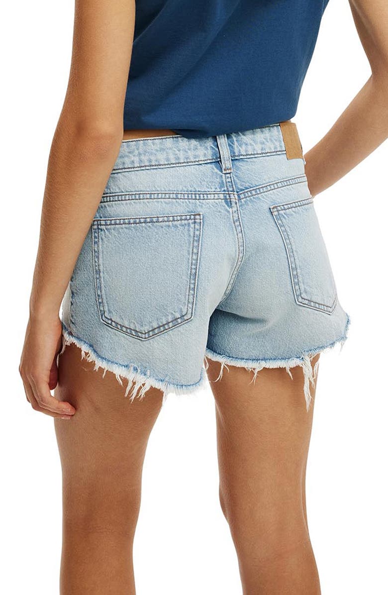 Cotton On Saturday Low Rise Denim Cutoff Shorts, Alternate, color,