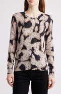 NIC+ZOE Abstract Animal Print Supersoft Sweater