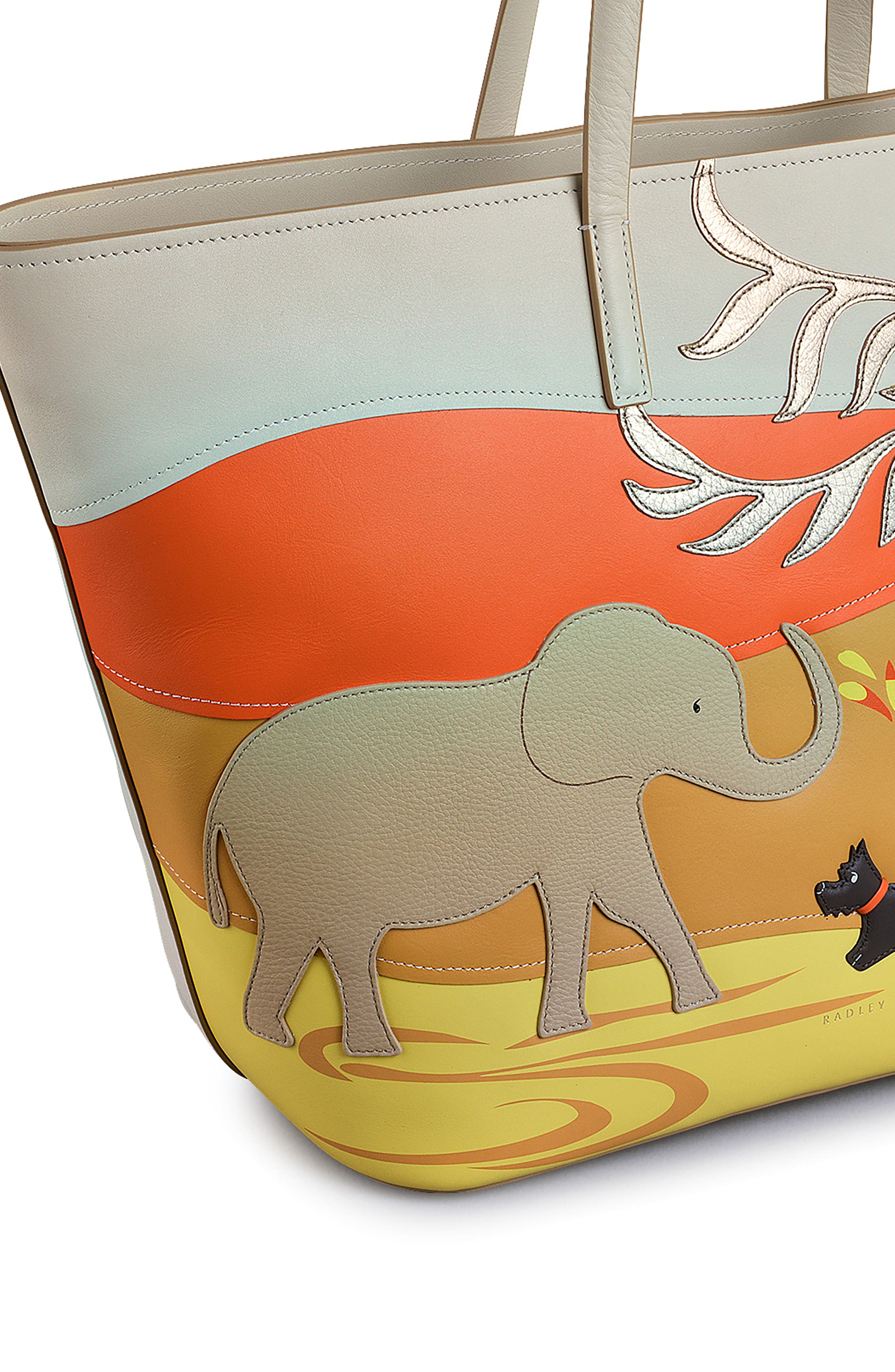 Radley On Safari Large Zip Top Tote Bag, Alternate, color, Chalk