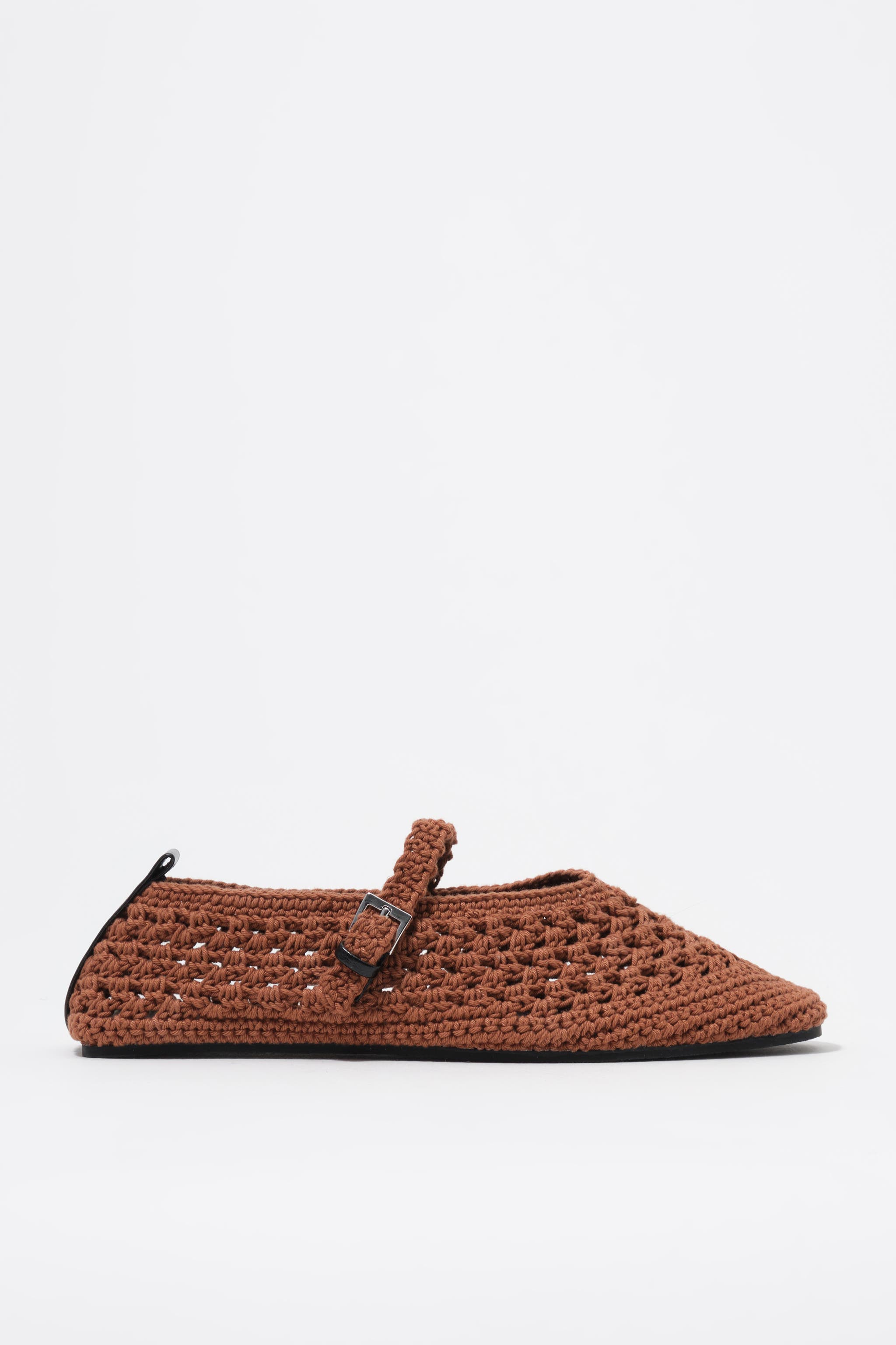 Crochet Flats Ballerina, Main, color, TAN
