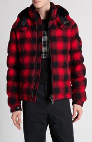 Moncler Airor Buffalo Check Down Puffer Jacket