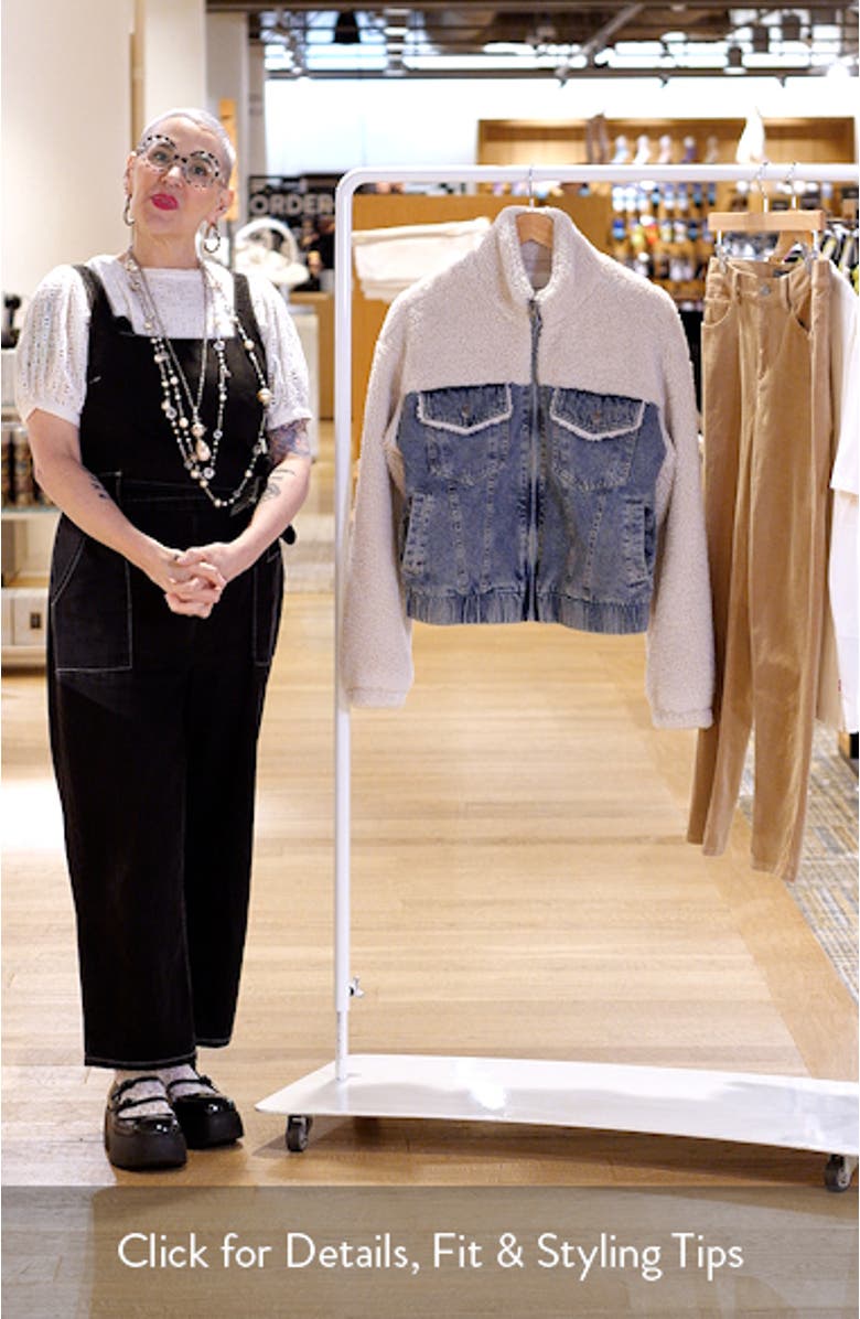 Denim & Faux Shearling Trucker Jacket, sales video thumbnail