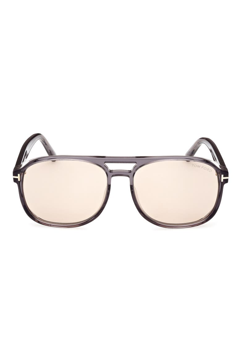 Rosco 58mm Navigator Sunglasses, Main, color, SHINY GREY/ BROWN PHOTOCHROMIC