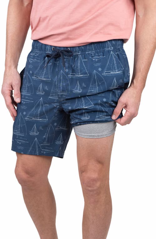 Tailor Vintage Shell 4-way Stretch Doc Shorts In Blue