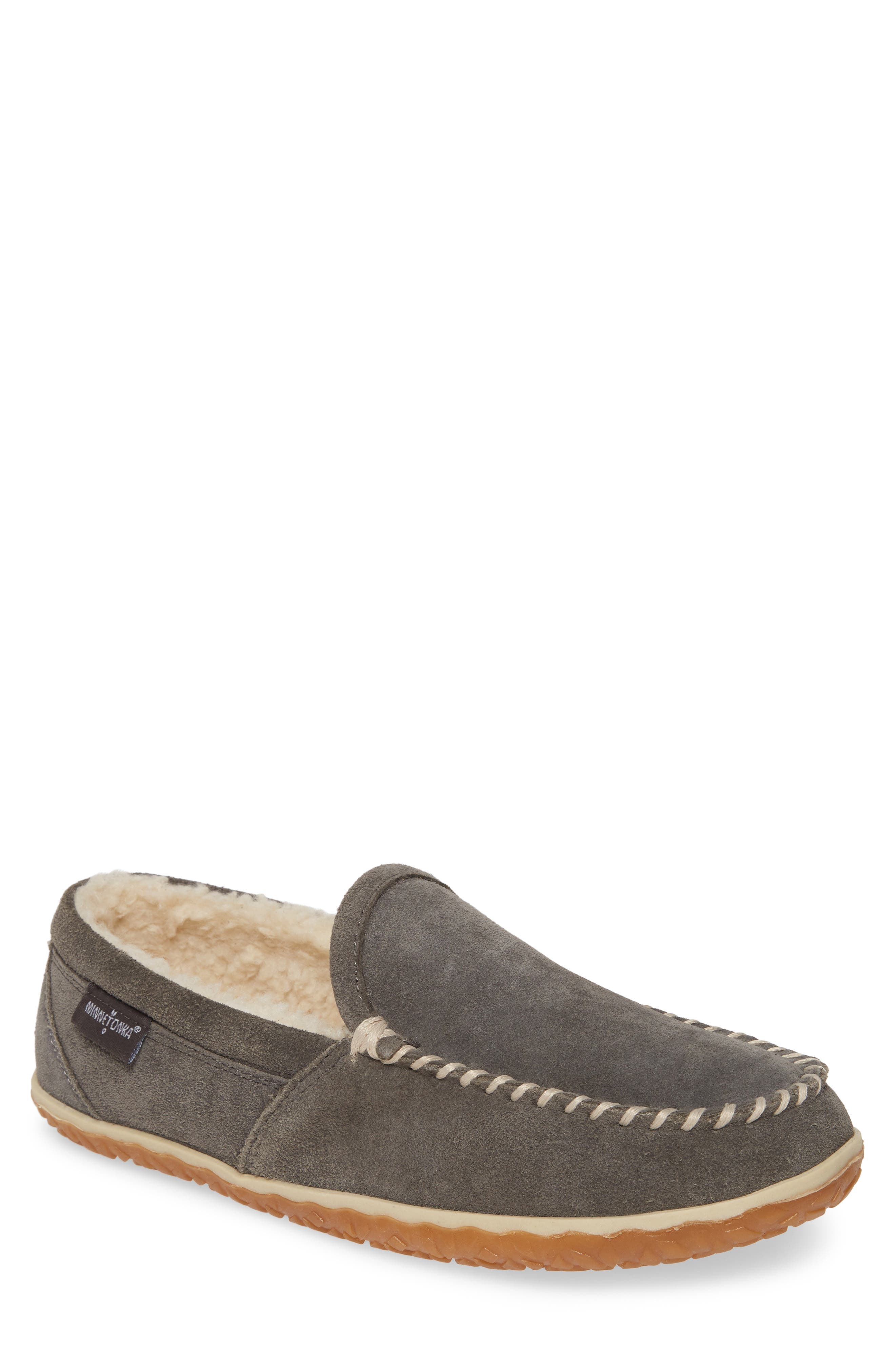 Minnetonka Tilden Faux Shearling Lined Slipper, Main, color, 