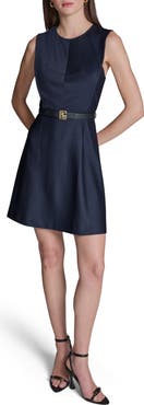 BCBG Sleeveless Belted Minidress