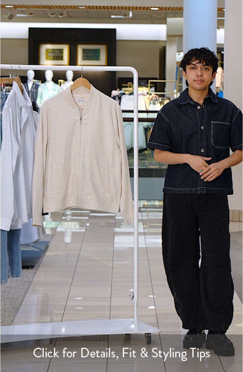 Linen Blend Bomber, sales video thumbnail