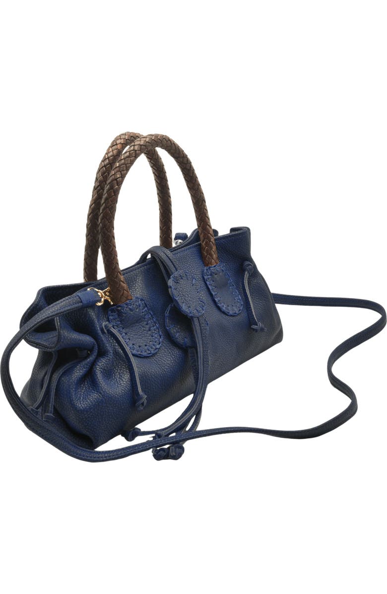 Carlos Falchi Mini Barrel Leather Bag CF626, Alternate, color, Whiskey