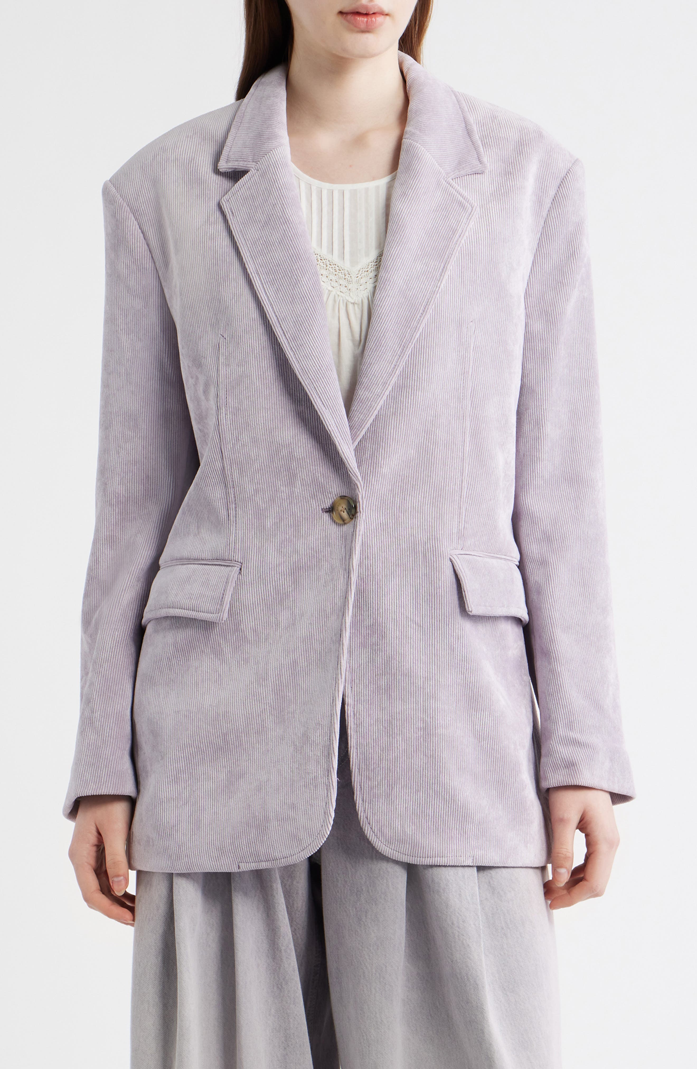 BOSS Jacodi One-Button Corduroy Jacket