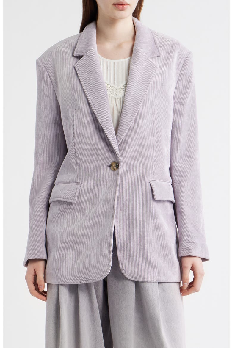 Jacodi One-Button Corduroy Jacket, Main, color, LT PAST/PR