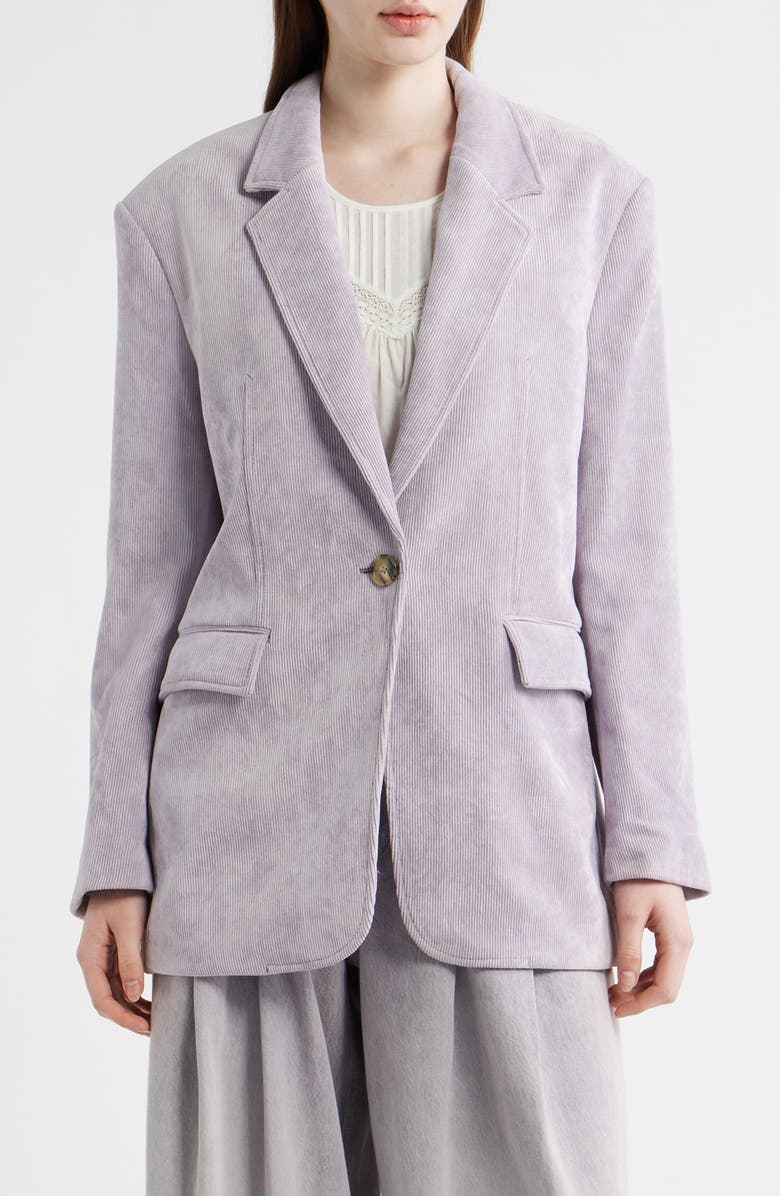 BOSS Jacodi One-Button Corduroy Jacket, Main, color, Lt Past/Pr