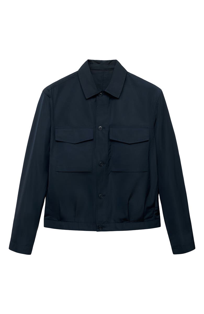 MANGO Water Repellent Jacket, Alternate, color, Petrol Blue