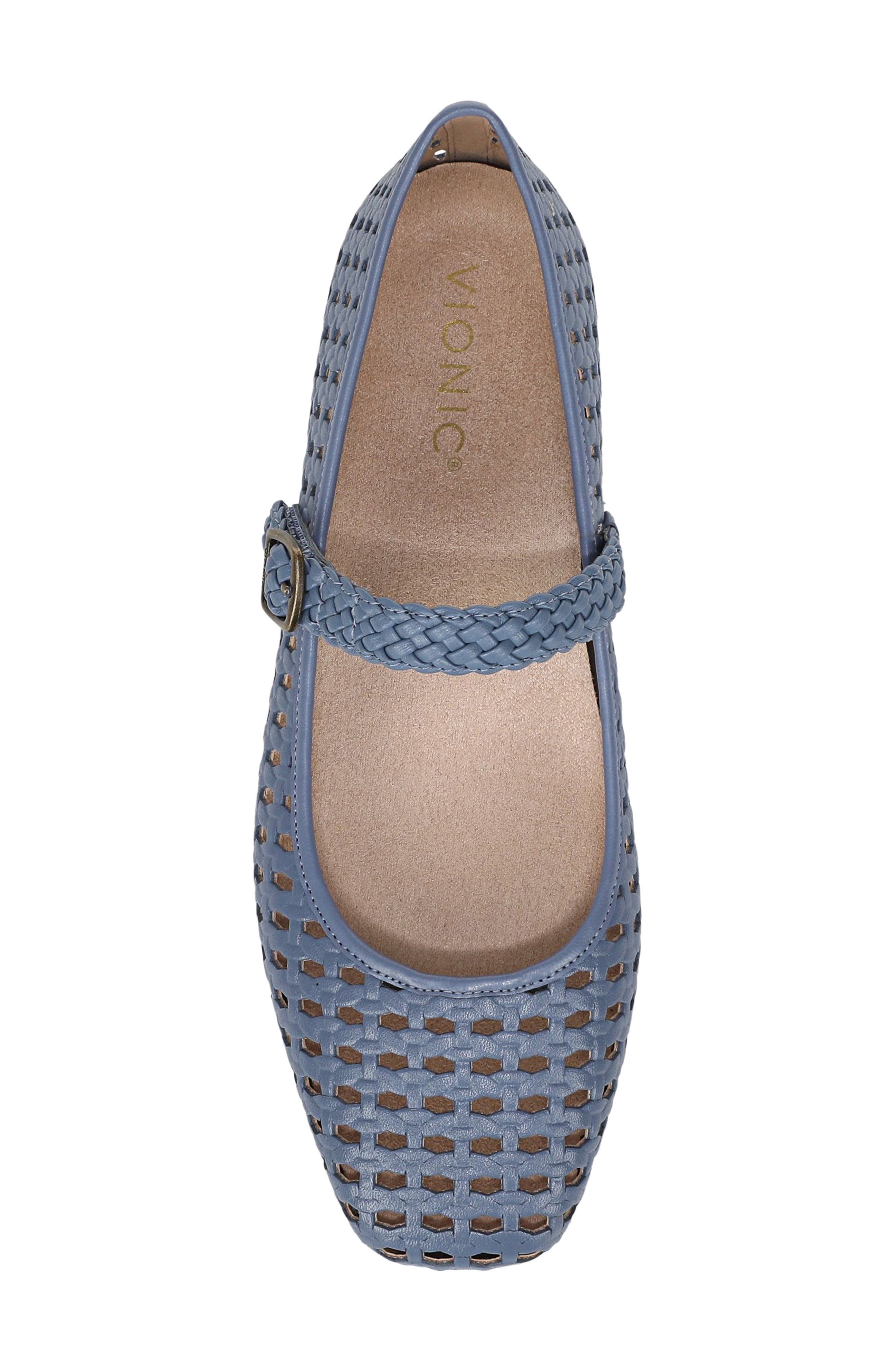 Alameda Woven Mary Jane Flat, Alternate, color, PACIFIC BLUE LEATHER