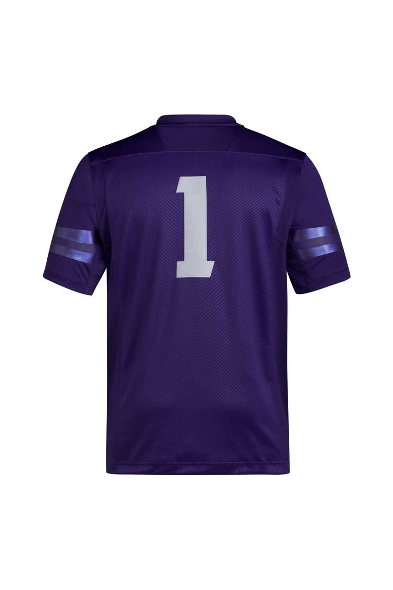 Men's adidas #1 Purple Washington Huskies Premier Football Jersey, Alternate, color, Purple