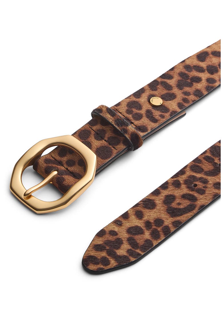 Audrey Leopard Calf Hair Belt, Alternate, color, LEOPARD
