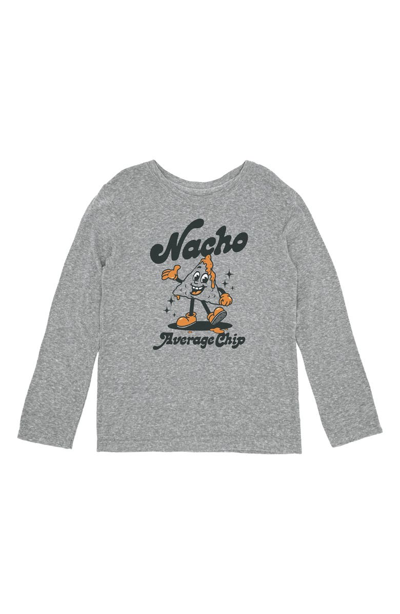 Feather 4 Arrow Kids' Nacho Long Sleeve Graphic T-Shirt, Main, color, Heather Gray
