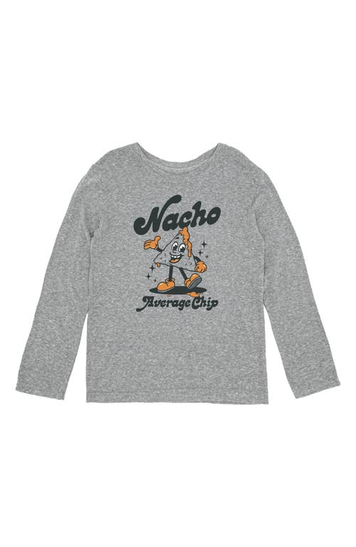 Feather 4 Arrow Kids' Nacho Long Sleeve Graphic T-shirt In Gray