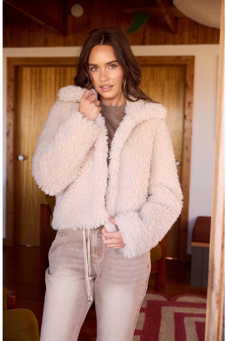 Stuart Faux Fur Jacket, Alternate, color, BEIGE