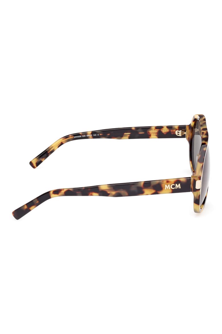 59mm Pilot Sunglasses, Alternate, color, BLONDE HAVANA / GREEN
